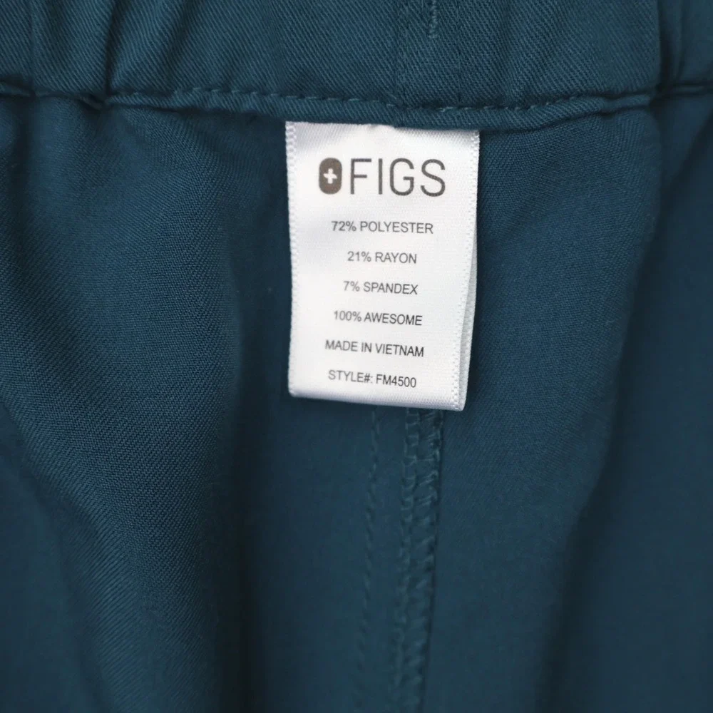 FIGS FM4500 Scrub Pants Mens XL Teal Blue Excellent Straight Leg Drawstring